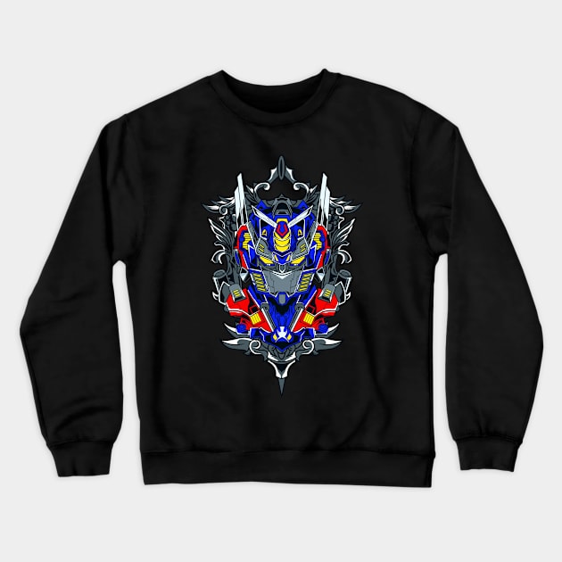 Blue robo Crewneck Sweatshirt by Harrisaputra